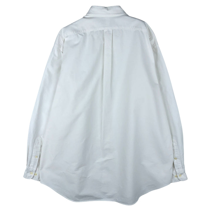 Ralph Lauren YARMOUTH long sleeve button down shirt, men's XL size cotton white type Vintage Second Hand