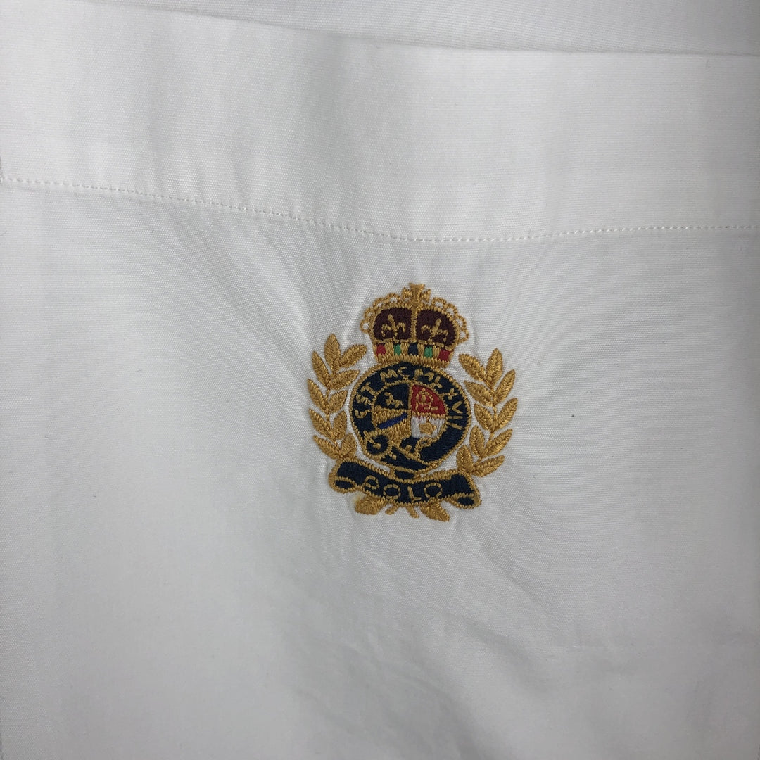 Ralph Lauren long sleeve button down shirt, men's XL size cotton white type Vintage Second Hand