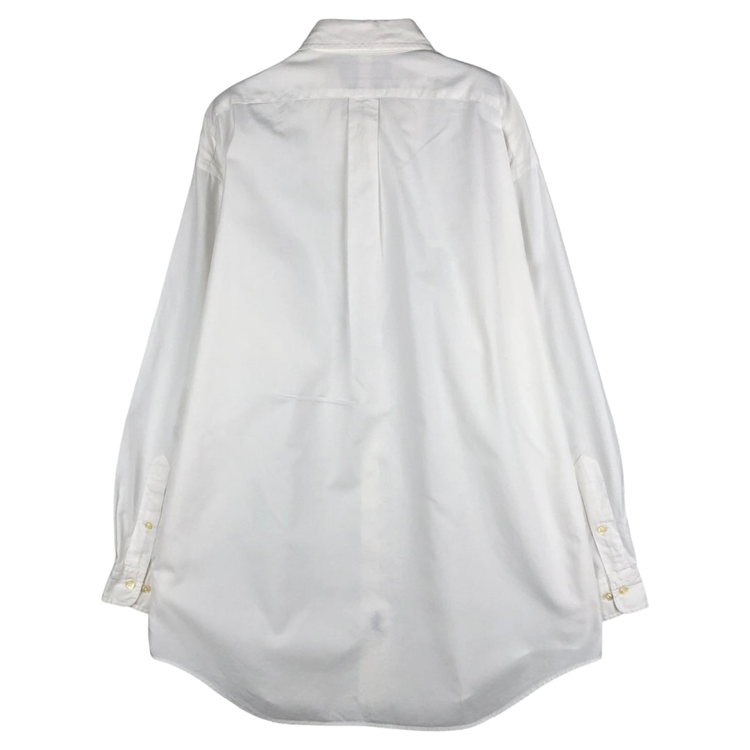Ralph Lauren YARMOOTH long-sleeved button-down shirt, men's size L cotton white type Vintage Second Hand