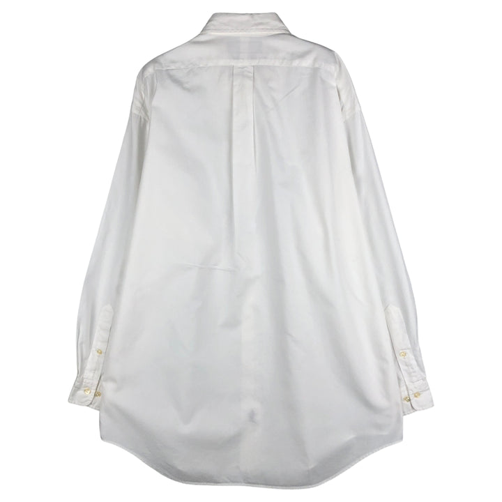 Ralph Lauren YARMOOTH long-sleeved button-down shirt, men's size L cotton white type Vintage Second Hand