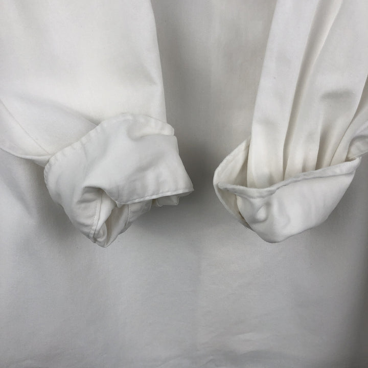 Ralph Lauren YARMOOTH long-sleeved button-down shirt, men's size L cotton white type Vintage Second Hand