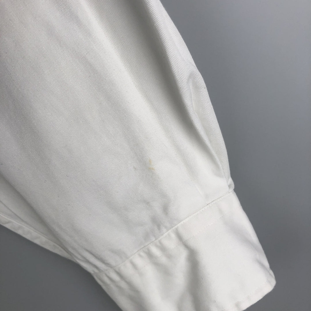 Ralph Lauren BLAIRE long sleeve button down shirt, men's XL size cotton white type Vintage Second Hand