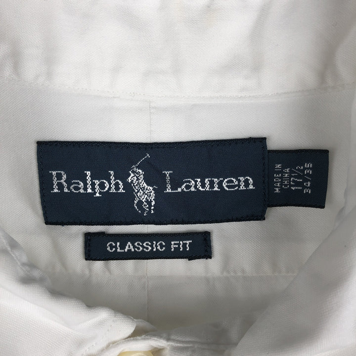 Ralph Lauren Classic Fit Long Sleeve Button Down Shirt Men's XXXL cotton white type Vintage Second Hand