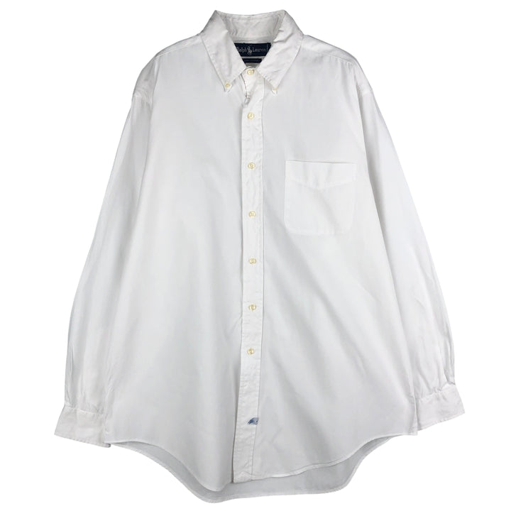 Ralph Lauren long sleeve button down shirt size 16.1 cotton white type Vintage Second Hand