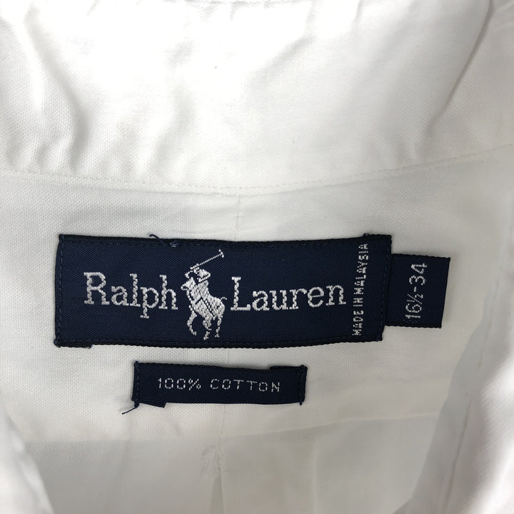 Ralph Lauren long sleeve button down shirt size 16.1 cotton white type Vintage Second Hand