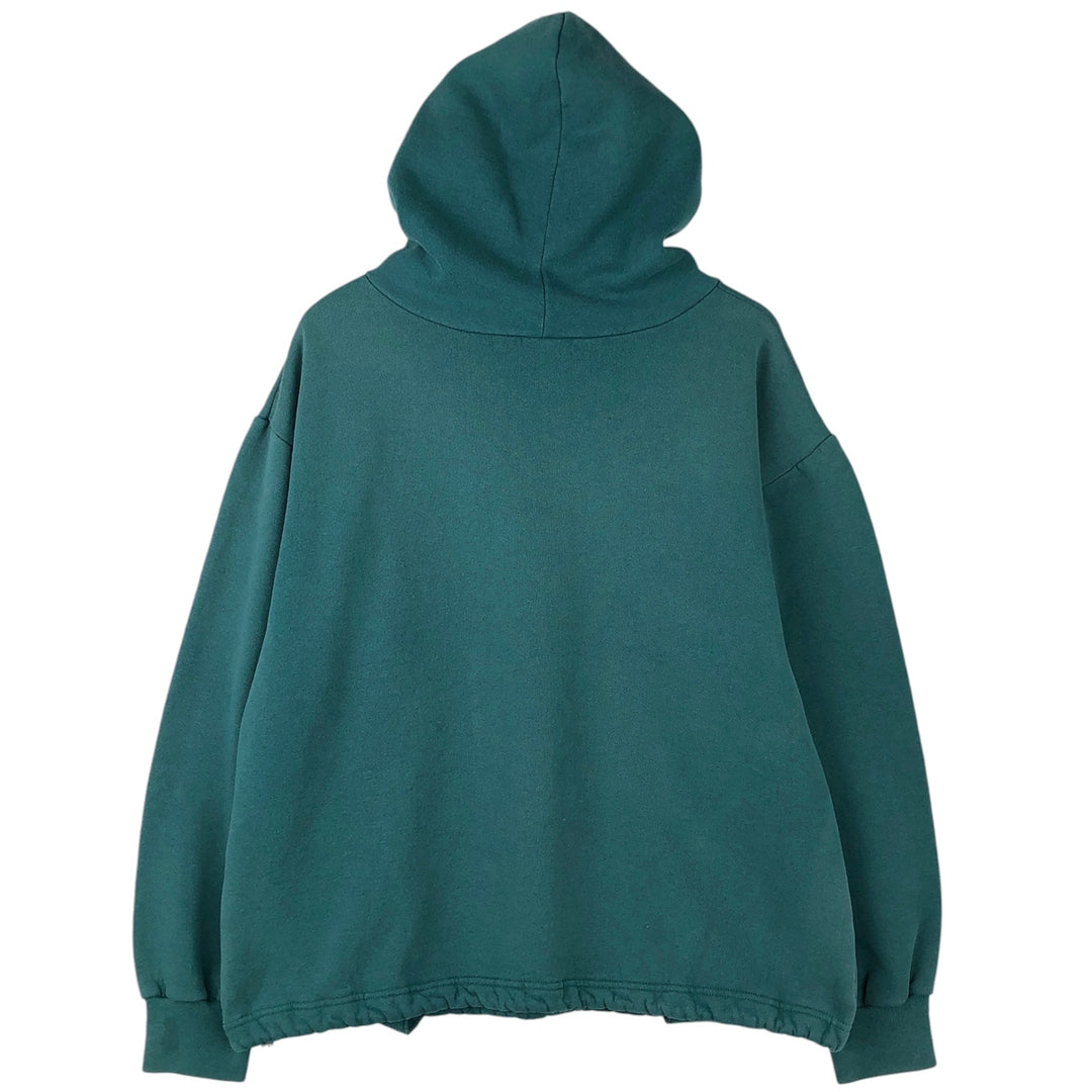 Jansport College Sweatshirt Pullover Hoodie, Made in USA, Men's XL cotton green type Vintage Second Hand