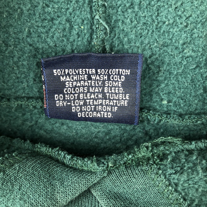 Jansport College Sweatshirt Pullover Hoodie, Made in USA, Men's XL cotton green type Vintage Second Hand