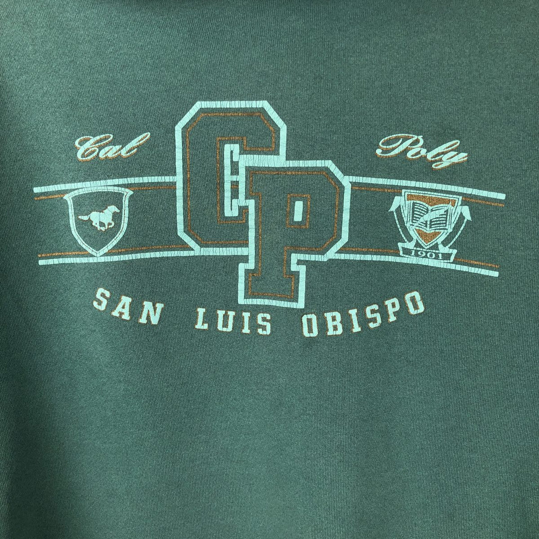 Jansport College Sweatshirt Pullover Hoodie, Made in USA, Men's XL cotton green type Vintage Second Hand