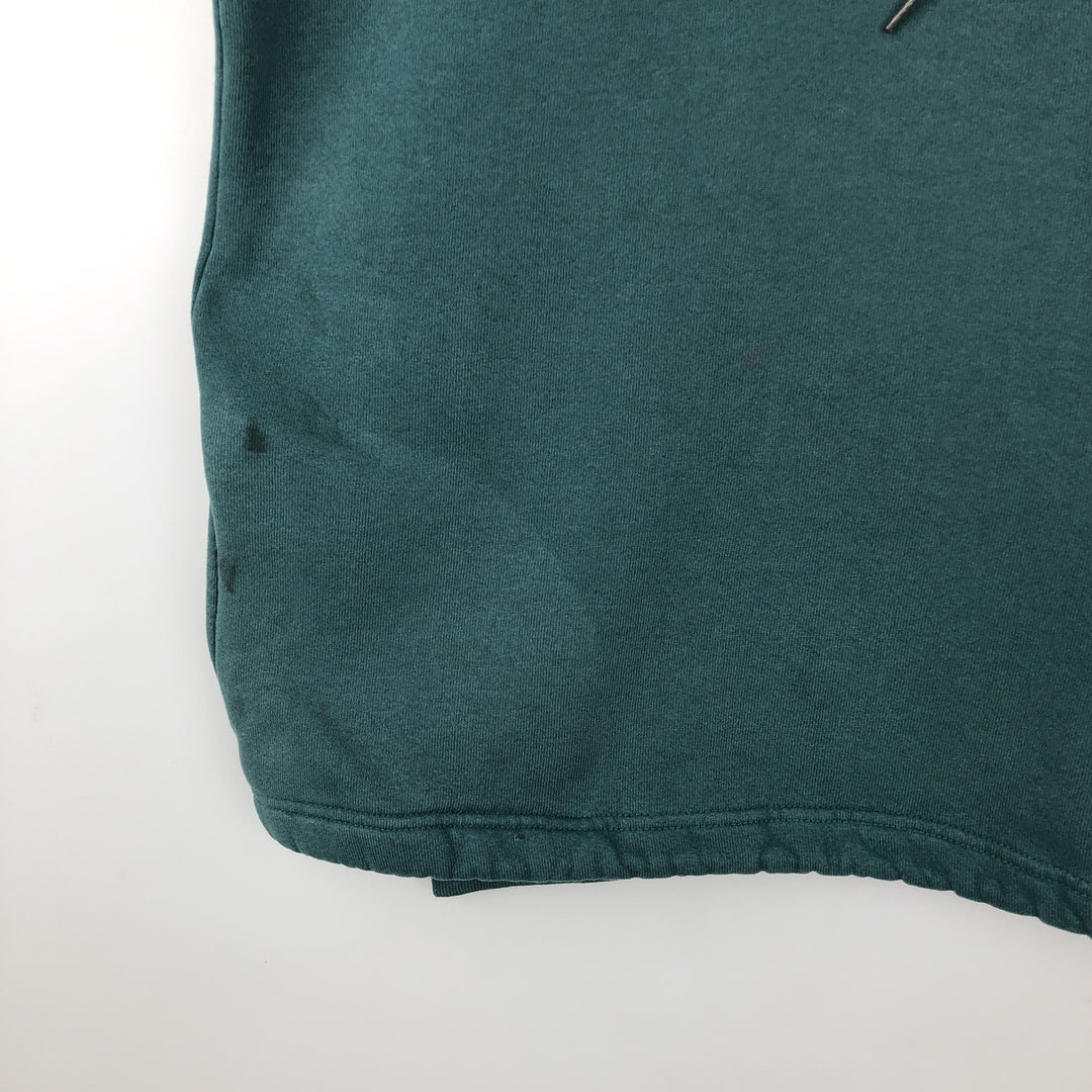 Jansport College Sweatshirt Pullover Hoodie, Made in USA, Men's XL cotton green type Vintage Second Hand