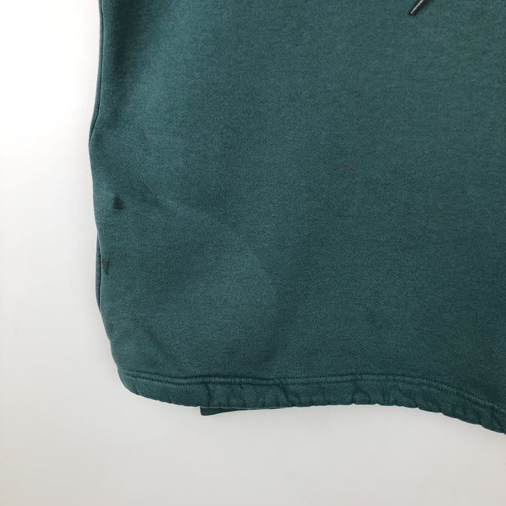 Jansport College Sweatshirt Pullover Hoodie, Made in USA, Men's XL cotton green type Vintage Second Hand