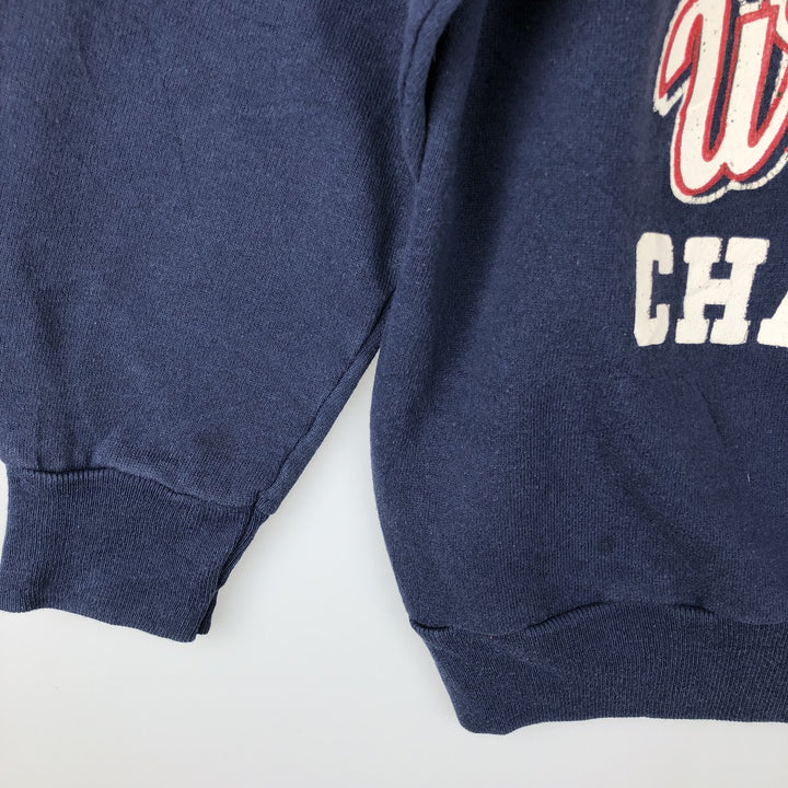 1980'S Champion Trico Tag MLB Minnesota Twins Print Sweatshirt, Made in USA, Men's Size Medium acrylic navy blue type Vintage Second Hand