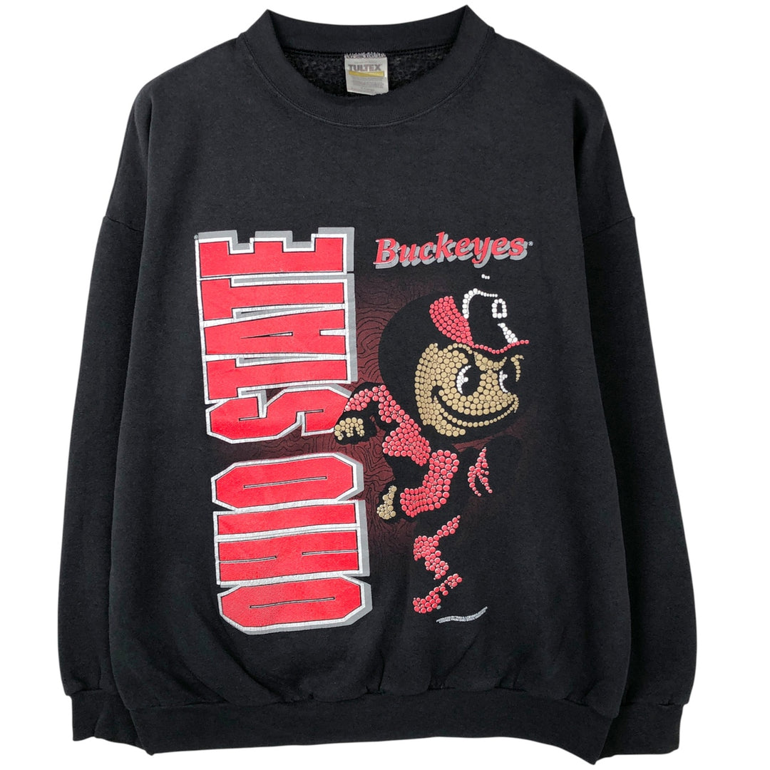 Tultex OHIO STATE University College Character Sweatshirt, Men's XL cotton black type Vintage Second Hand