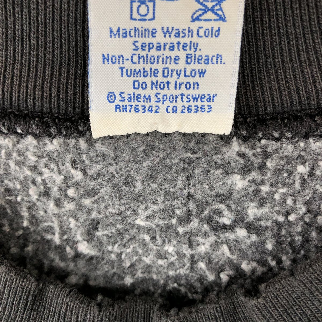 SALEM SPORTSWEAR College Character Sweatshirt, Made in USA, Men's XL cotton black type Vintage Second Hand