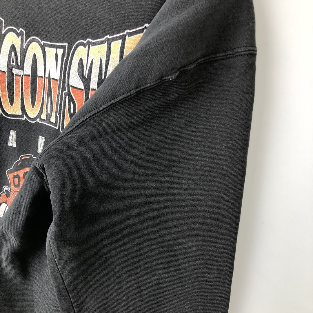 SALEM SPORTSWEAR College Character Sweatshirt, Made in USA, Men's XL cotton black type Vintage Second Hand