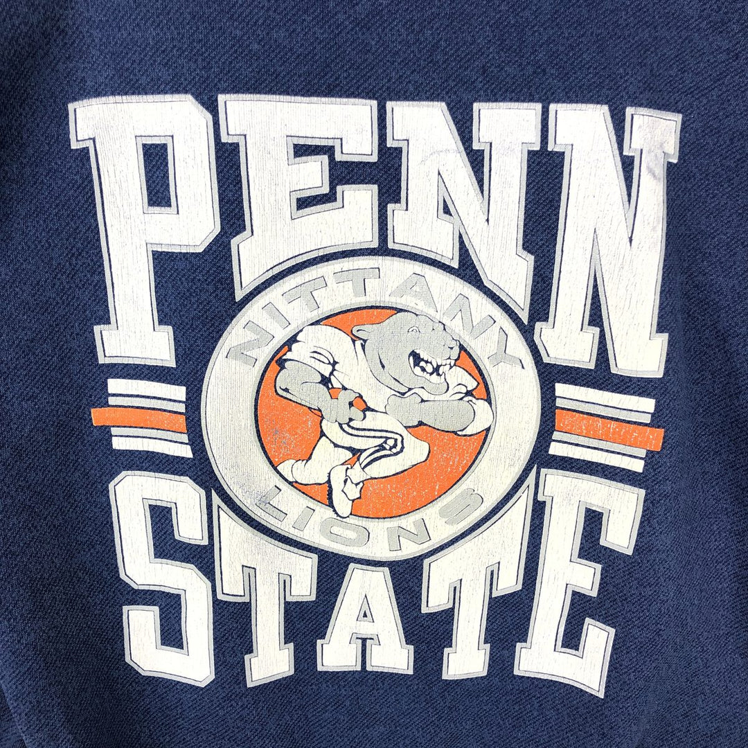 EASTCOAST PENN STATE Pennsylvania State University College Character Sweatshirt, Made in USA, Men's Size L cotton navy blue type Vintage Second Hand