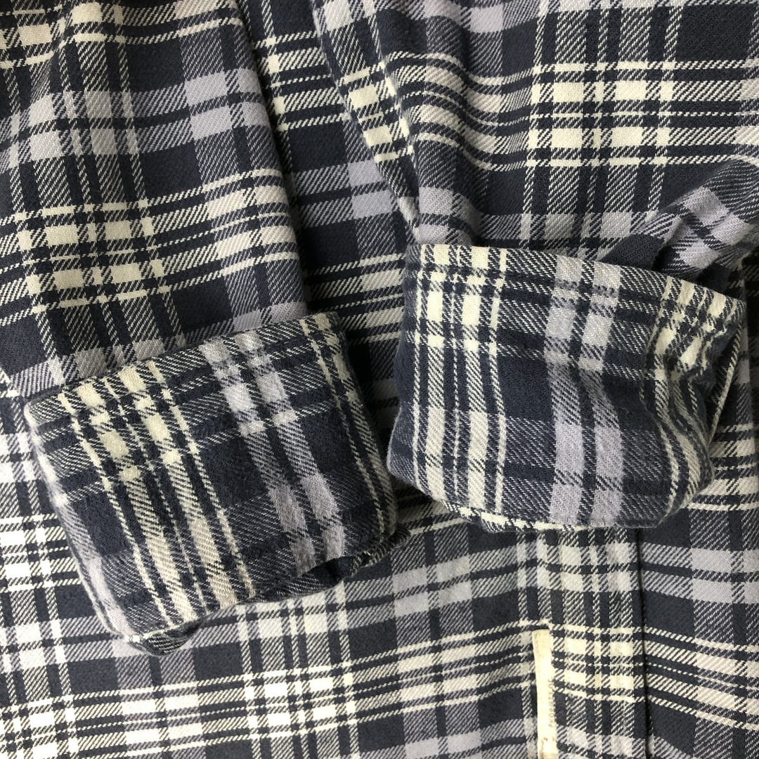 Ralph Lauren DENIM AND SUPPLY Long-Sleeve Western Flannel Check Shirt, Men's Size M (approx.) cotton navy blue type Vintage Second Hand