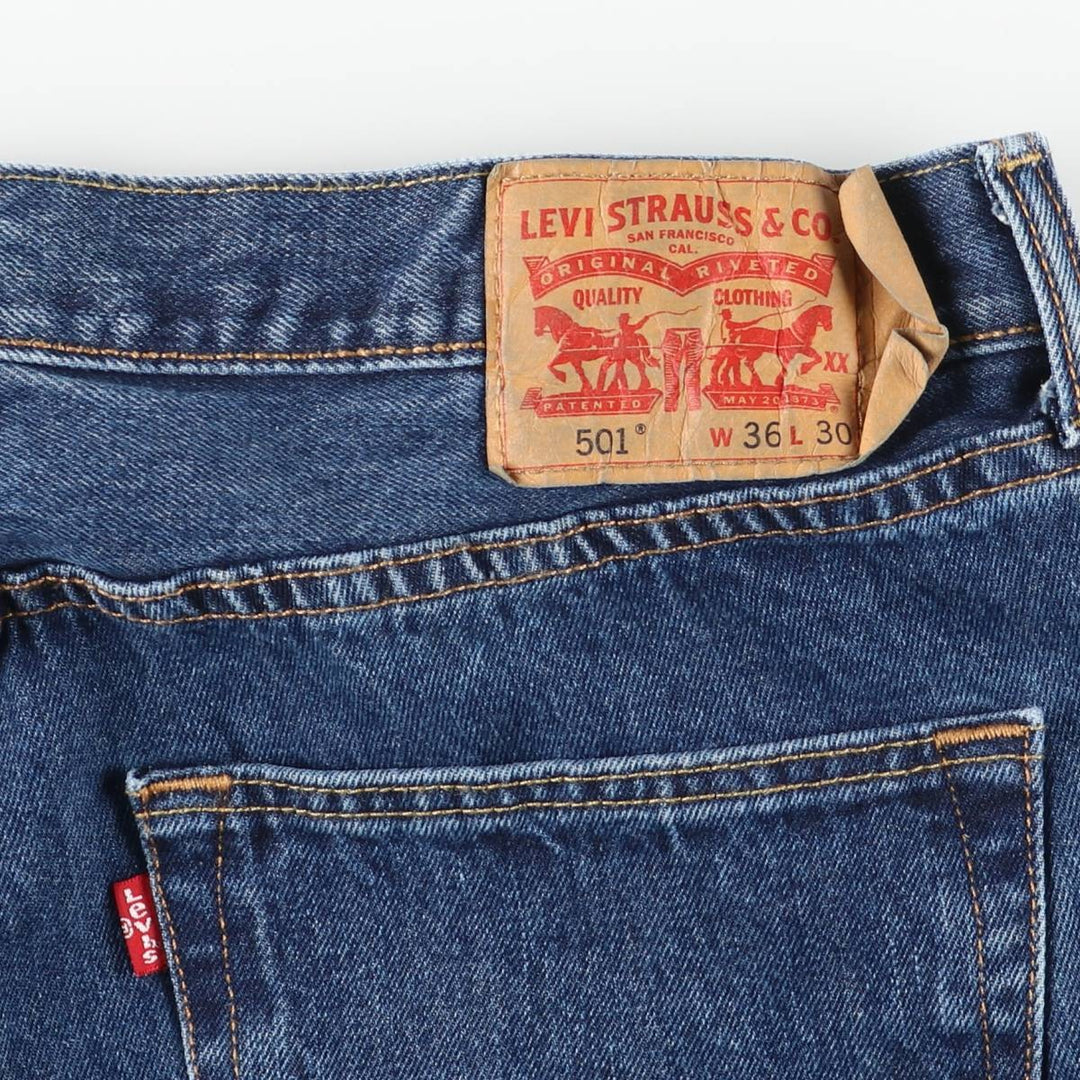 Levi's Levi's 501 straight denim pants for men, equivalent to w37 cotton blue type Vintage Second Hand