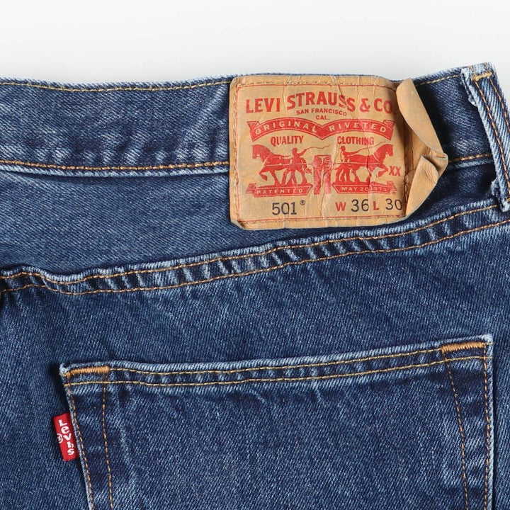 Levi's Levi's 501 straight denim pants for men, equivalent to w37 cotton blue type Vintage Second Hand