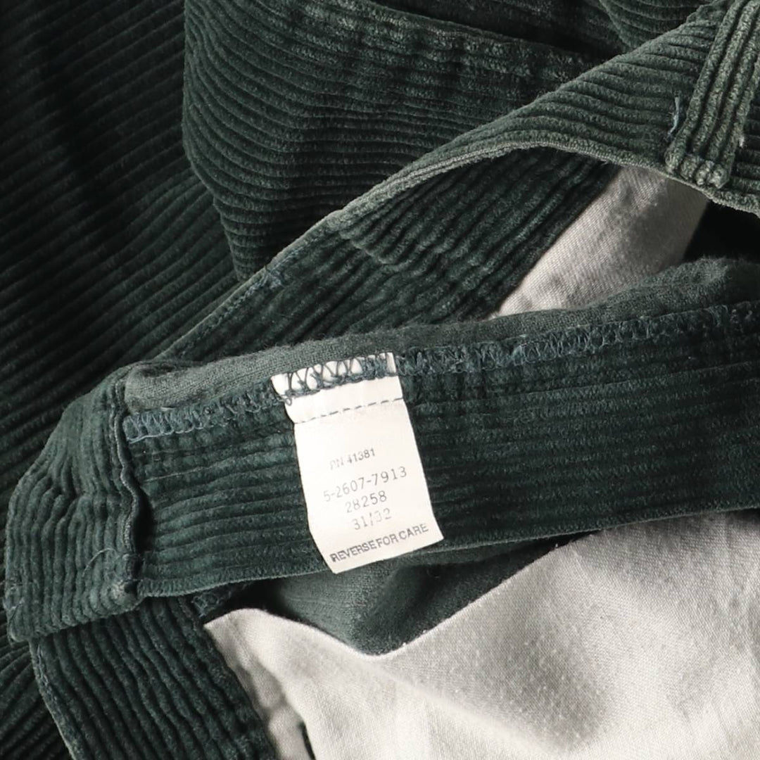 90'S Polo by Ralph Lauren two-pleat corduroy pants, made in the USA, men's, vintage, size W30. cotton green type Vintage Second Hand