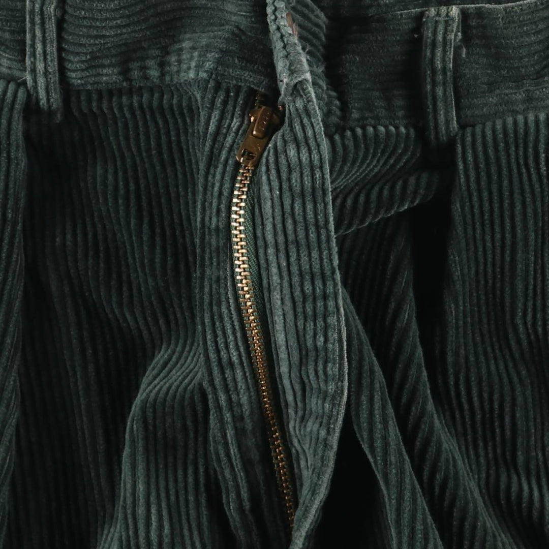90'S Polo by Ralph Lauren two-pleat corduroy pants, made in the USA, men's, vintage, size W30. cotton green type Vintage Second Hand
