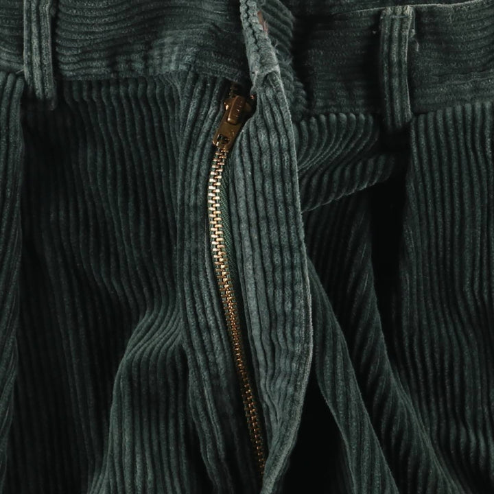 90'S Polo by Ralph Lauren two-pleat corduroy pants, made in the USA, men's, vintage, size W30. cotton green type Vintage Second Hand