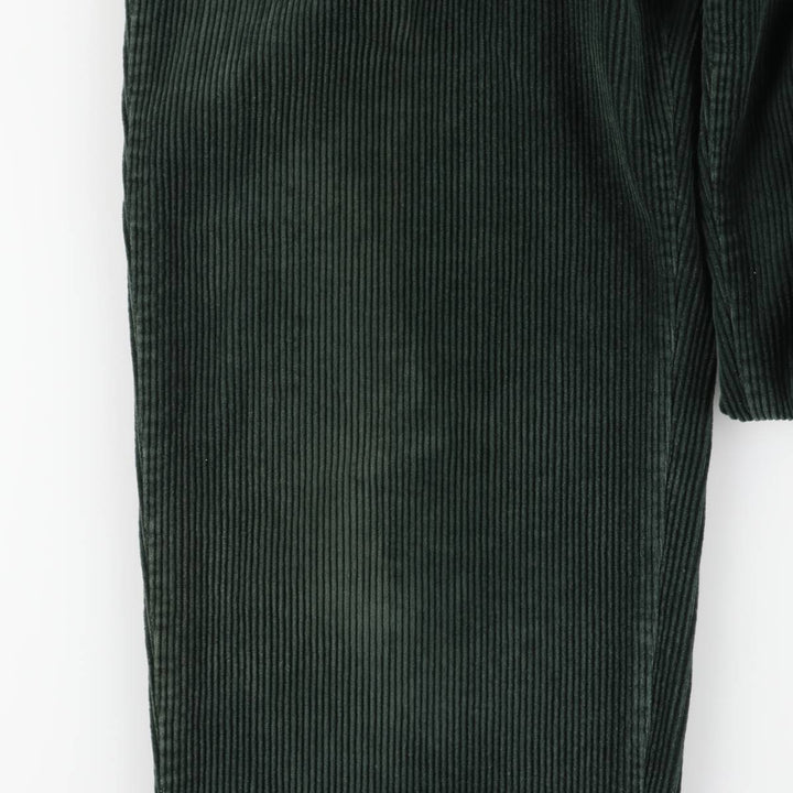 90'S Polo by Ralph Lauren two-pleat corduroy pants, made in the USA, men's, vintage, size W30. cotton green type Vintage Second Hand