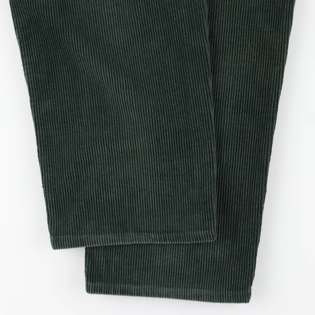 90'S Polo by Ralph Lauren two-pleat corduroy pants, made in the USA, men's, vintage, size W30. cotton green type Vintage Second Hand
