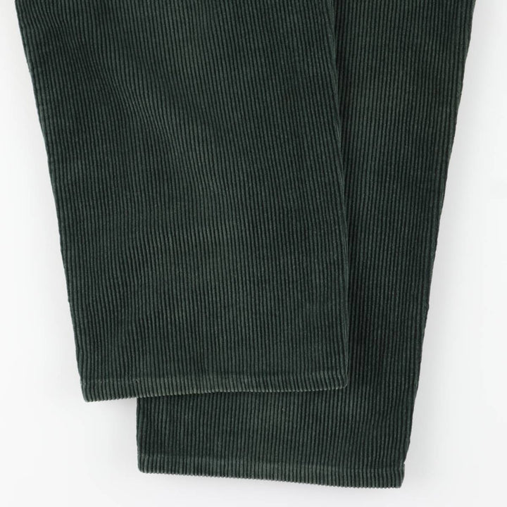 90'S Polo by Ralph Lauren two-pleat corduroy pants, made in the USA, men's, vintage, size W30. cotton green type Vintage Second Hand