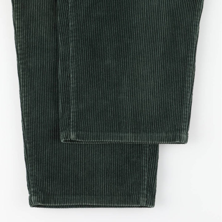 90'S Polo by Ralph Lauren two-pleat corduroy pants, made in the USA, men's, vintage, size W30. cotton green type Vintage Second Hand
