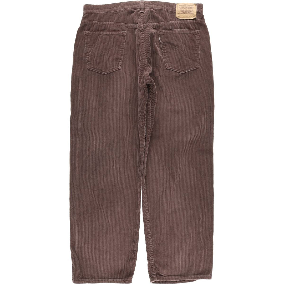 90'S Levi's 565 Loose Fit Wide Leg Corduroy Pants, Made in USA, Men's, Size W39, Vintage cotton brown type Vintage Second Hand