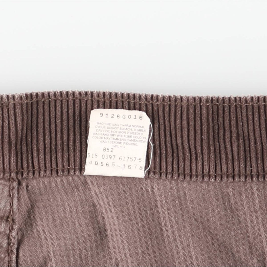 90'S Levi's 565 Loose Fit Wide Leg Corduroy Pants, Made in USA, Men's, Size W39, Vintage cotton brown type Vintage Second Hand