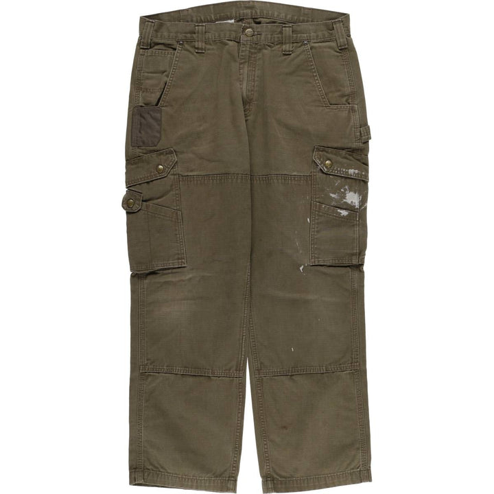 Carhartt Ripstop Work Cargo Pants, Men's Size W37 cotton Khaki type Vintage Second Hand