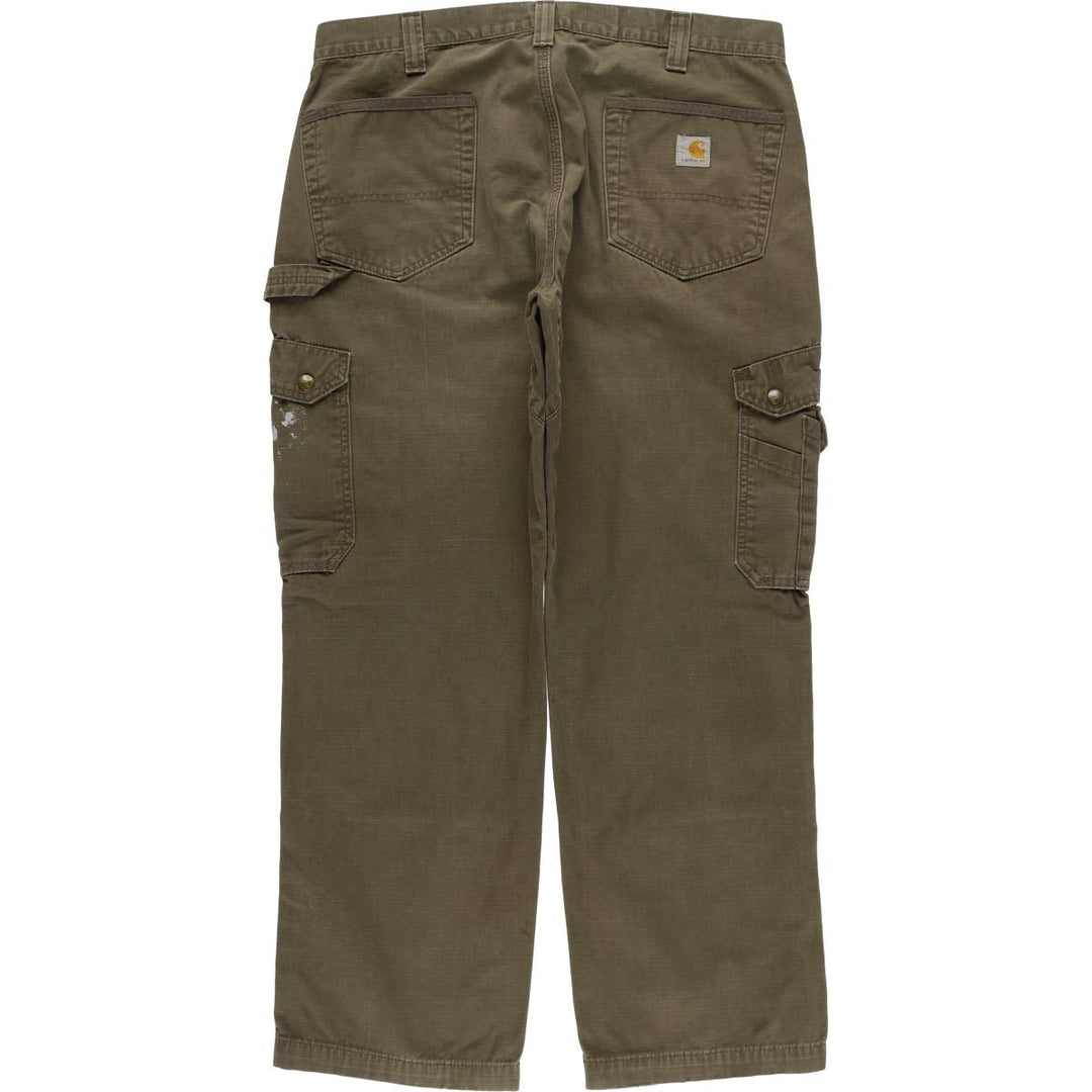 Carhartt Ripstop Work Cargo Pants, Men's Size W37 cotton Khaki type Vintage Second Hand