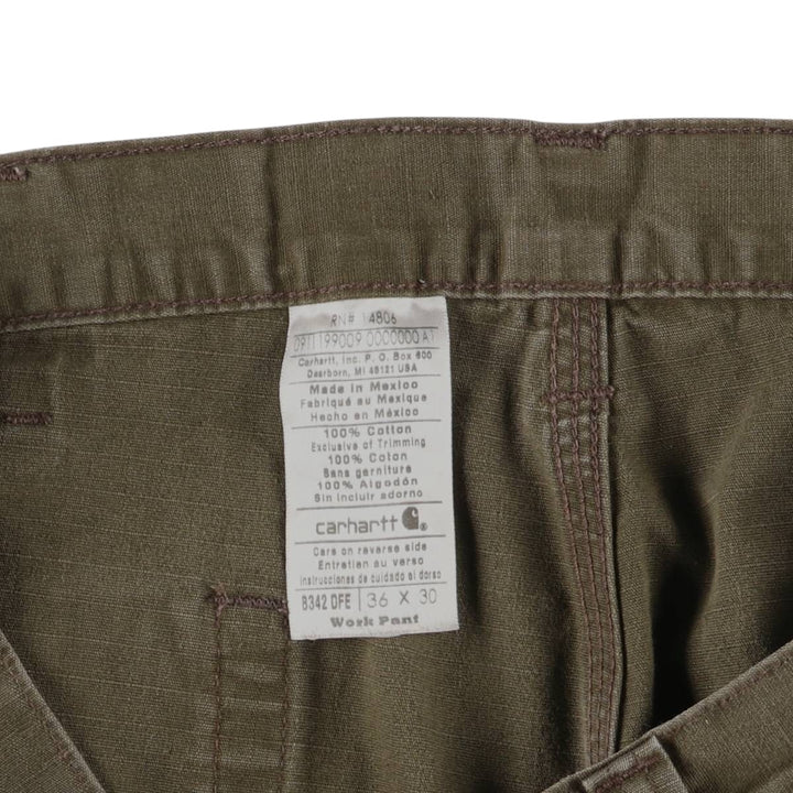 Carhartt Ripstop Work Cargo Pants, Men's Size W37 cotton Khaki type Vintage Second Hand