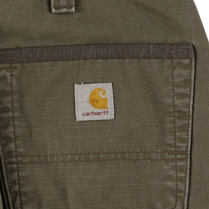 Carhartt Ripstop Work Cargo Pants, Men's Size W37 cotton Khaki type Vintage Second Hand