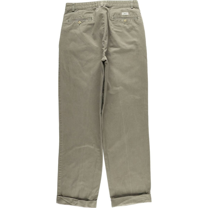 Ralph Lauren Polo Ralph Lauren Two-pleat Chino Pants for Men, W33 equivalent cotton Khaki type Vintage Second Hand