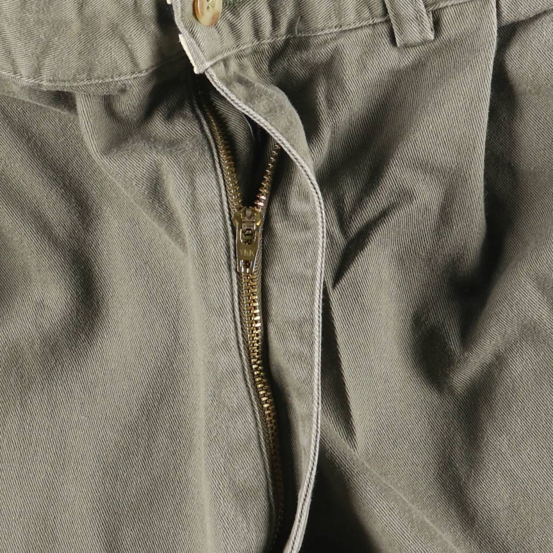 Ralph Lauren Polo Ralph Lauren Two-pleat Chino Pants for Men, W33 equivalent cotton Khaki type Vintage Second Hand
