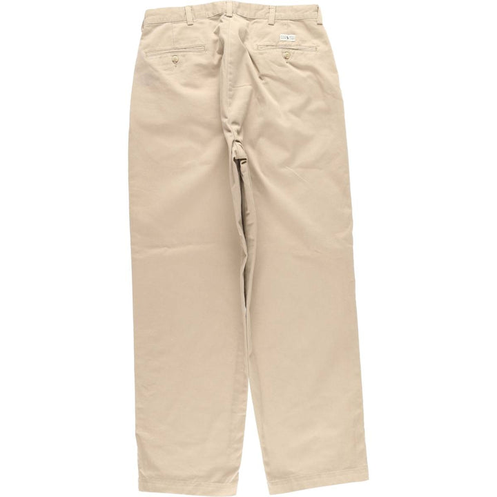 Ralph Lauren POLO by Ralph Lauren ANDREW PANT Two-pleat chino pants for men, equivalent to W33 cotton Beige type Vintage Second Hand