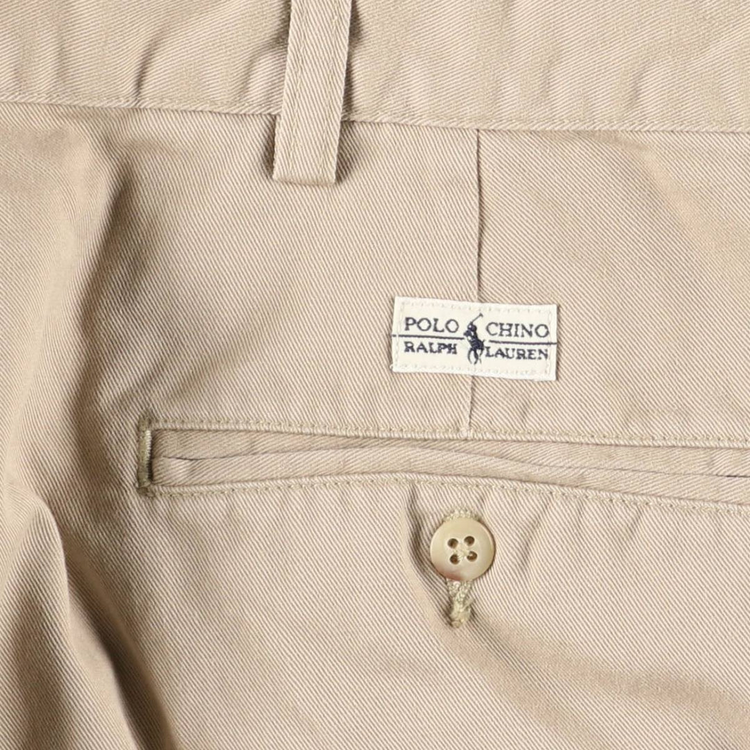 Ralph Lauren POLO by Ralph Lauren ANDREW PANT Two-pleat chino pants for men, equivalent to W33 cotton Beige type Vintage Second Hand