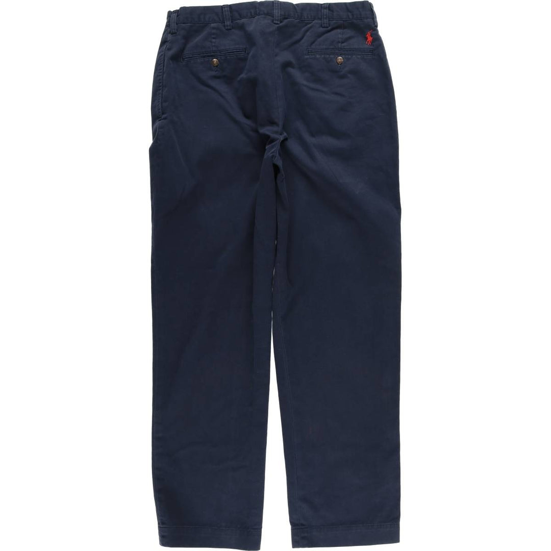 Ralph Lauren POLO by Ralph Lauren ETHAN PANT Two-pleat chino pants for men, size W36 cotton navy blue type Vintage Second Hand