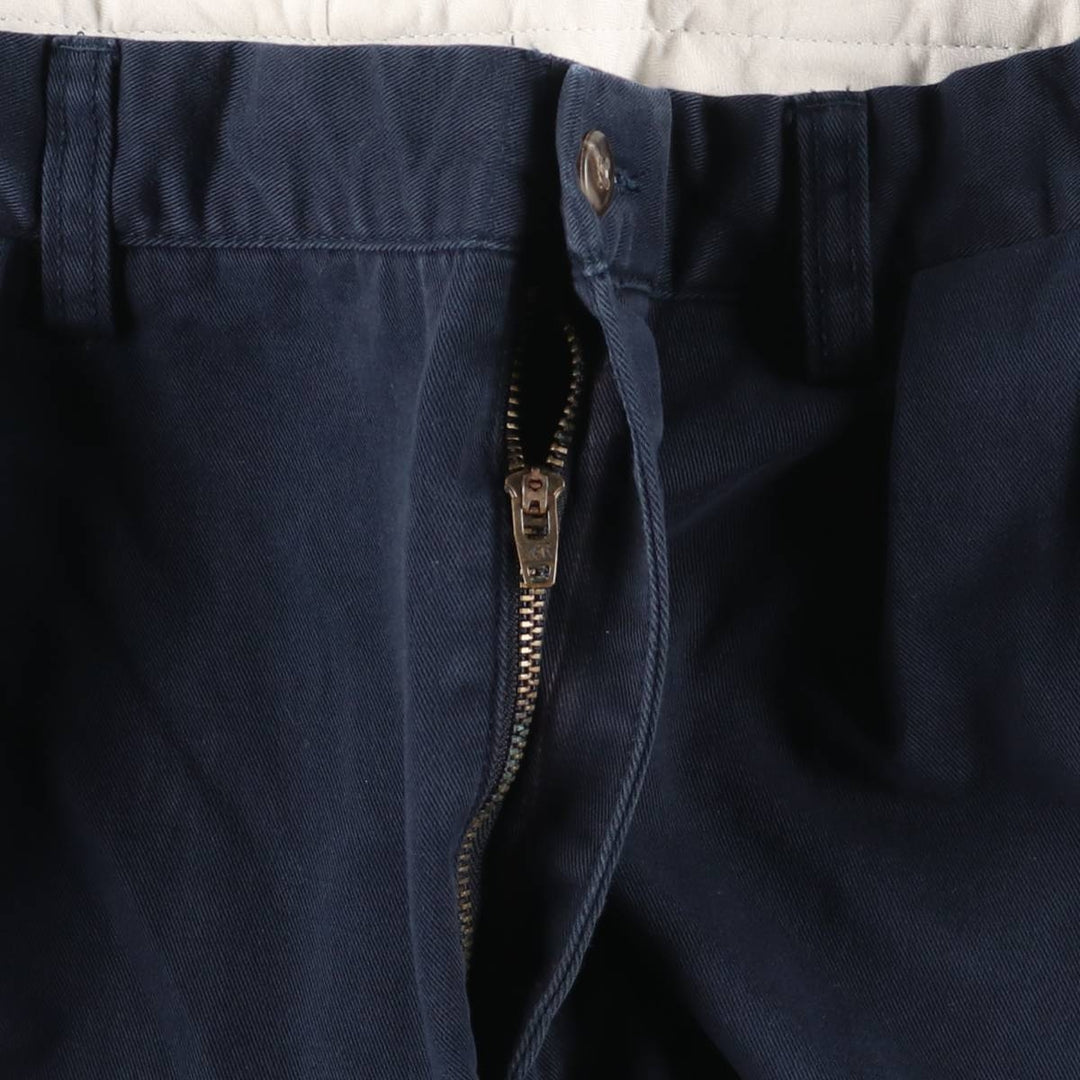 Ralph Lauren POLO by Ralph Lauren ETHAN PANT Two-pleat chino pants for men, size W36 cotton navy blue type Vintage Second Hand