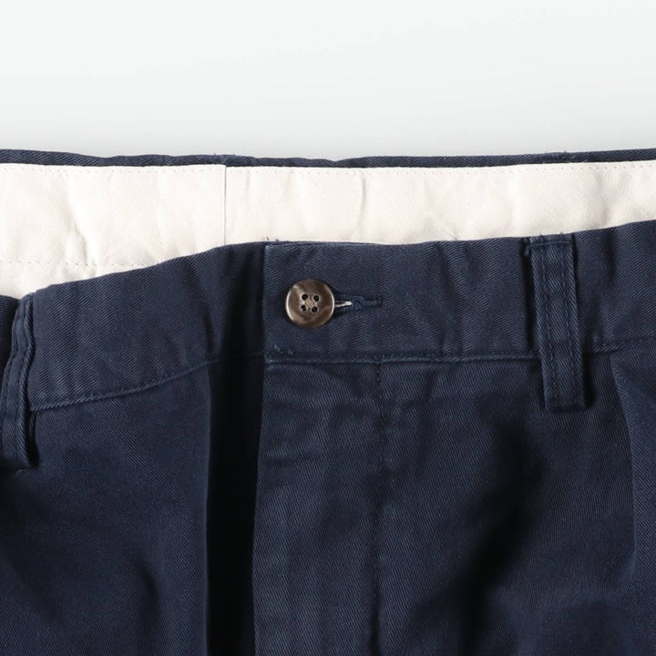 Ralph Lauren POLO by Ralph Lauren ETHAN PANT Two-pleat chino pants for men, size W36 cotton navy blue type Vintage Second Hand