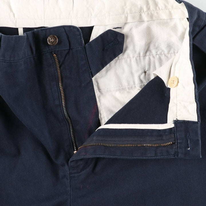 Ralph Lauren POLO by Ralph Lauren ETHAN PANT Two-pleat chino pants for men, size W36 cotton navy blue type Vintage Second Hand