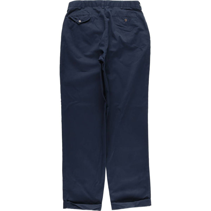 Ralph Lauren POLO by Ralph Lauren HAMMOND PANT, two-pleat chino pants, men's w35 equivalent cotton navy blue type Vintage Second Hand