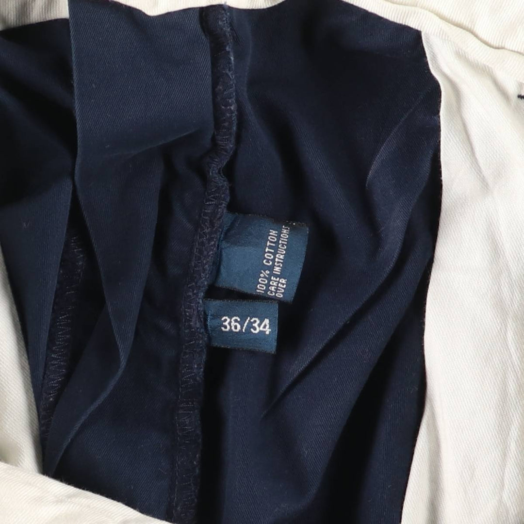 Ralph Lauren POLO by Ralph Lauren HAMMOND PANT, two-pleat chino pants, men's w35 equivalent cotton navy blue type Vintage Second Hand