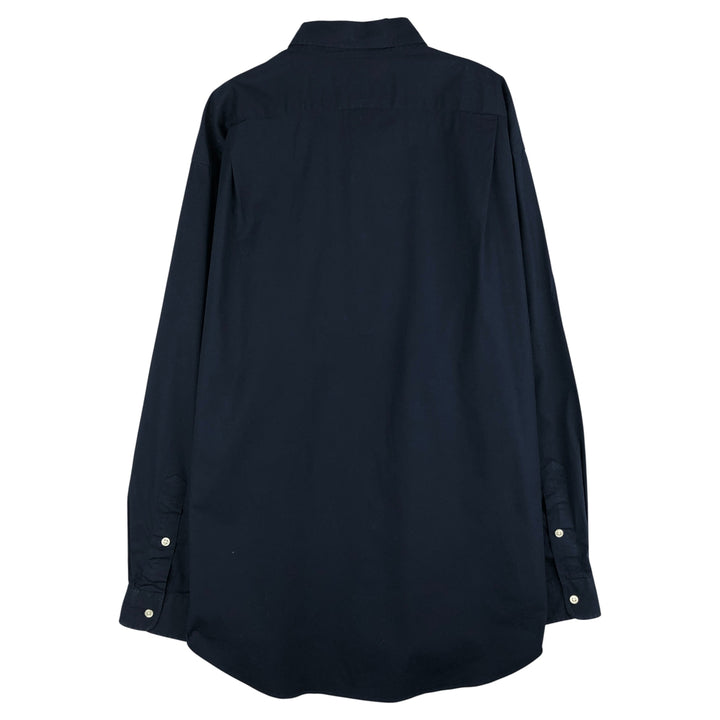 Ralph Lauren MARLOWE long-sleeved button-down shirt, men's size L cotton navy blue type Vintage Second Hand