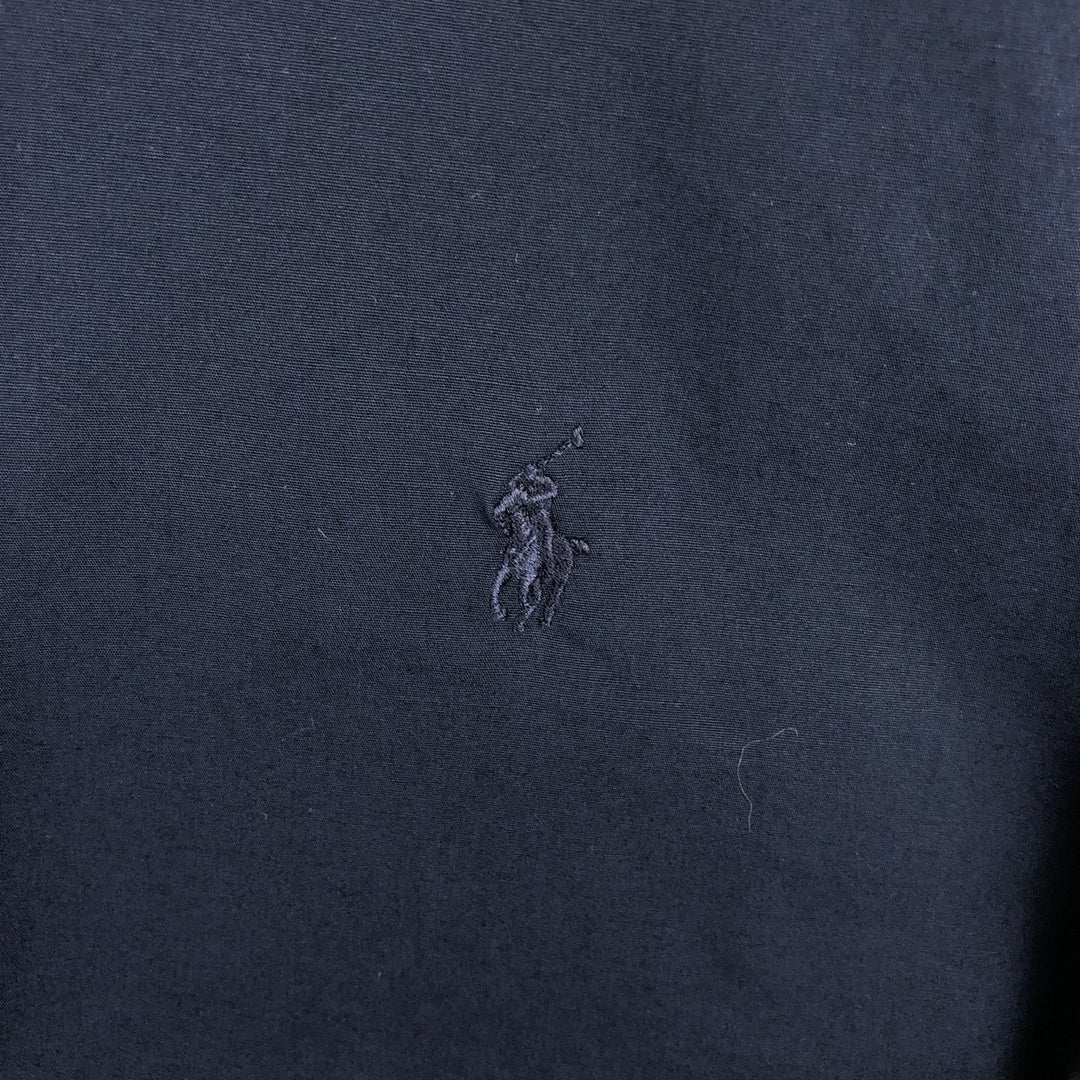 Ralph Lauren MARLOWE long-sleeved button-down shirt, men's size L cotton navy blue type Vintage Second Hand