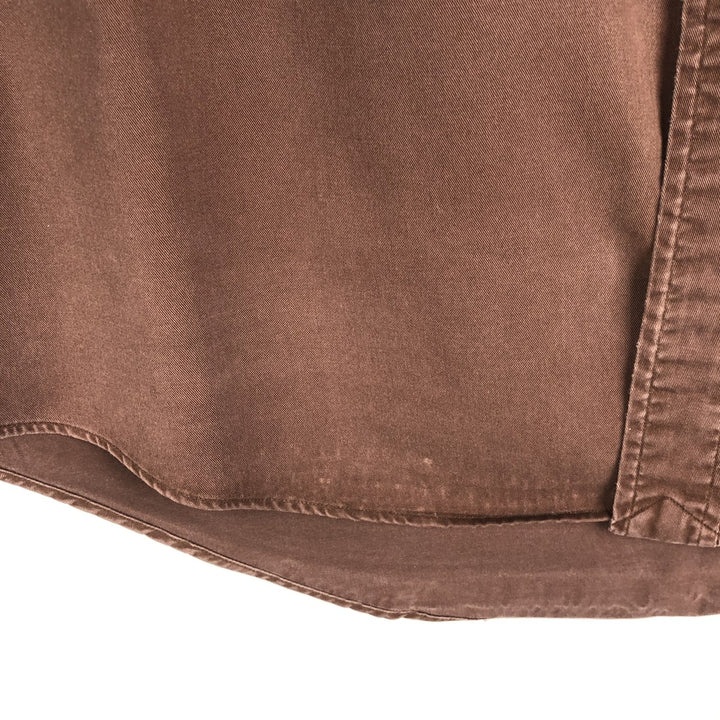 Ralph Lauren CUSTOM FIT long sleeve button down shirt, men's size L cotton brown type Vintage Second Hand