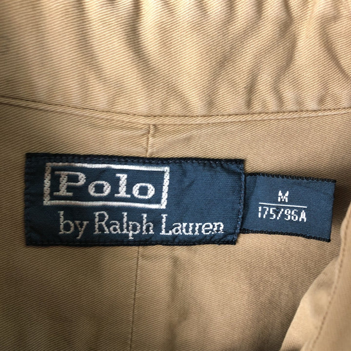 Ralph Lauren POLO by Ralph Lauren long-sleeved cotton shirt, men's size M unclear Khaki type Vintage Second Hand