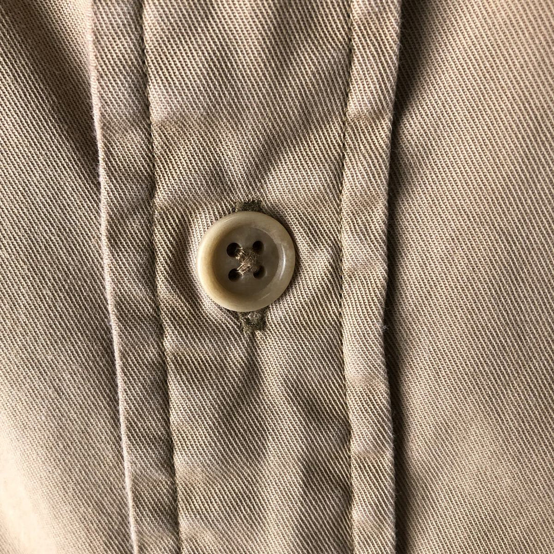 Ralph Lauren POLO by Ralph Lauren long-sleeved cotton shirt, men's size M unclear Khaki type Vintage Second Hand